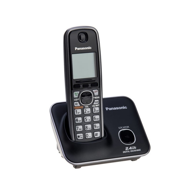Teléfono Panasonic inalámbrico KX-TG3711 una base Negro