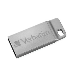 FLASH MEMORY VERBATIM 98748 METAL 16GB USB 2.0 PLATEADA CHIP ON BOARD