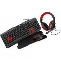 COMBO TRUST 22312 GAMING TECLADO AURICULARES MOUSE PAD