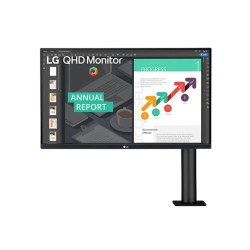 MONITOR LG 27QN880 ERGO 27 PULG / QHD 2560x1440 / 5MS / USB-C / HDMI / DP